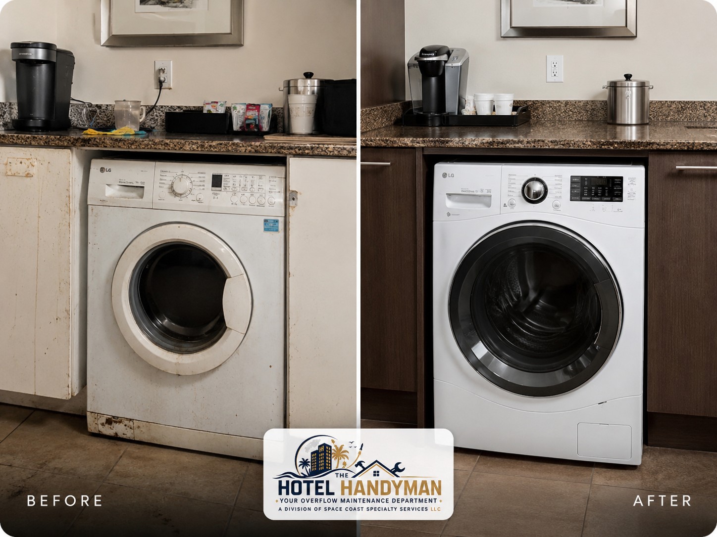 Before and after appliance replacement