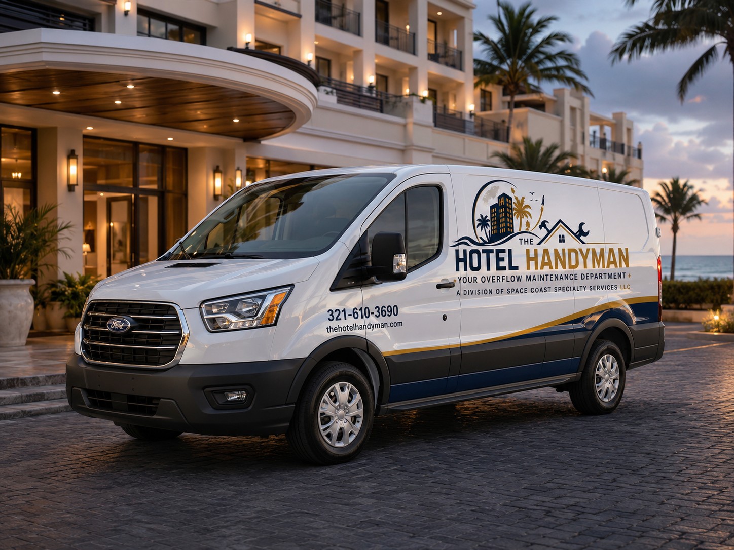 The Hotel Handyman service van ready for property maintenance calls