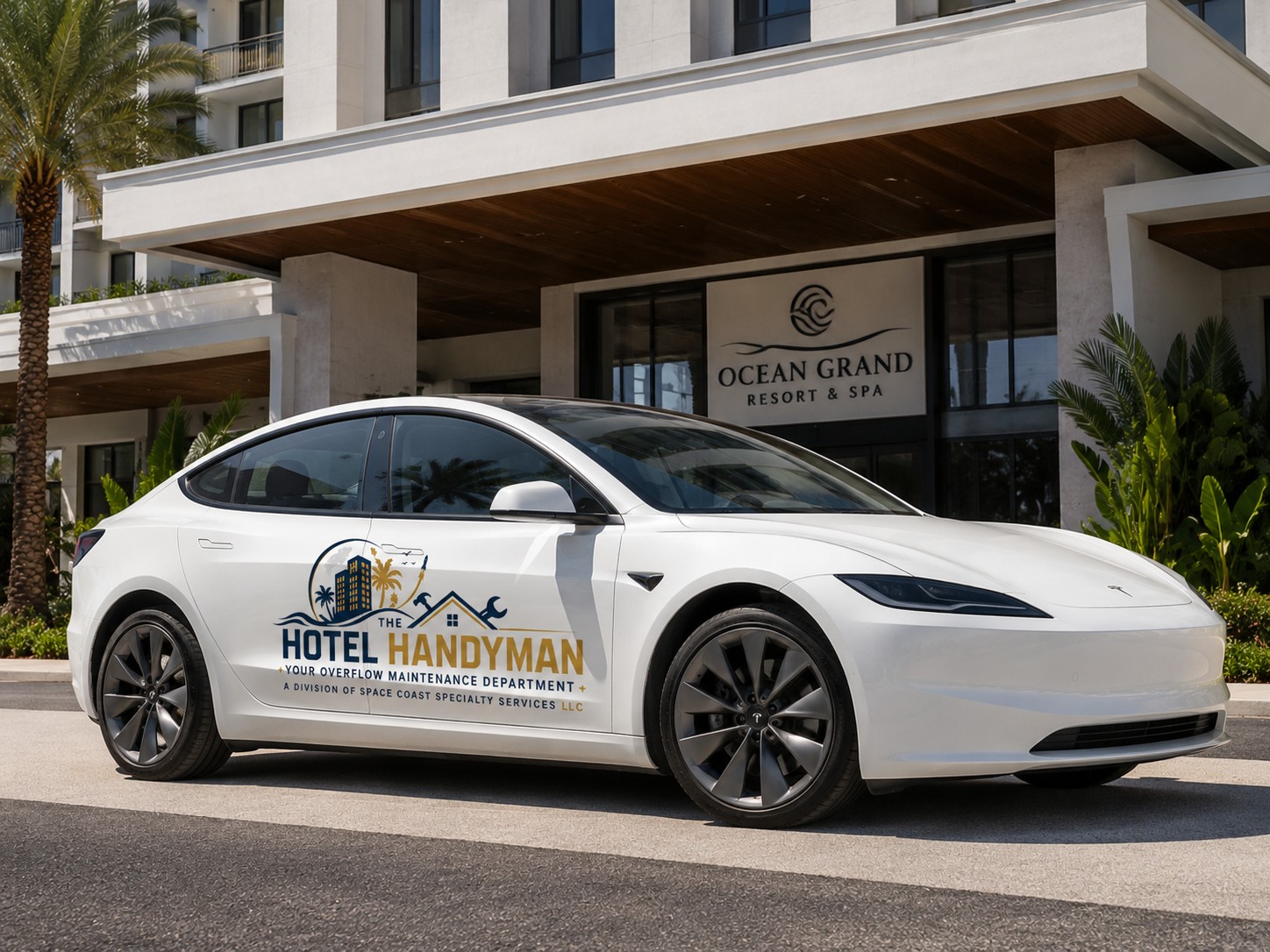 The Hotel Handyman service vehicle for estimates and property inspections